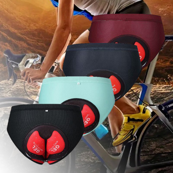 Cykelbyxor för män med 3D silikonpad Snabbtorkande mjuka ridunderkläder för utomhussporter Lake Blue 3XL
