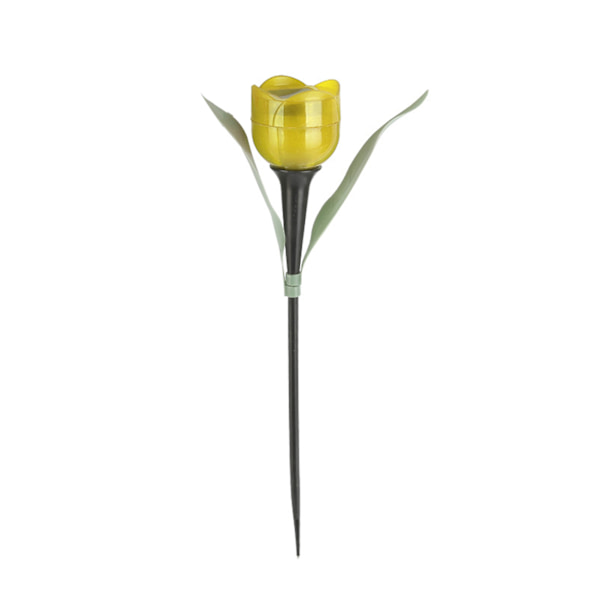 1 st Tulipformad LED-solcellslampa Vattentät Rör Gräsmattslampor Stående Dekor För Gård Utomhusfest Red
