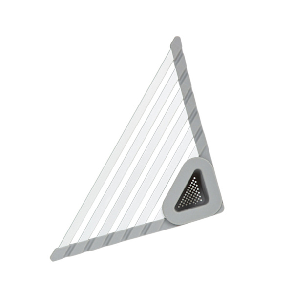 Diskbänksmonterade trianglar Dräneringsställ Hushållsbestick Torkställ för hemkök Light Grey Small
