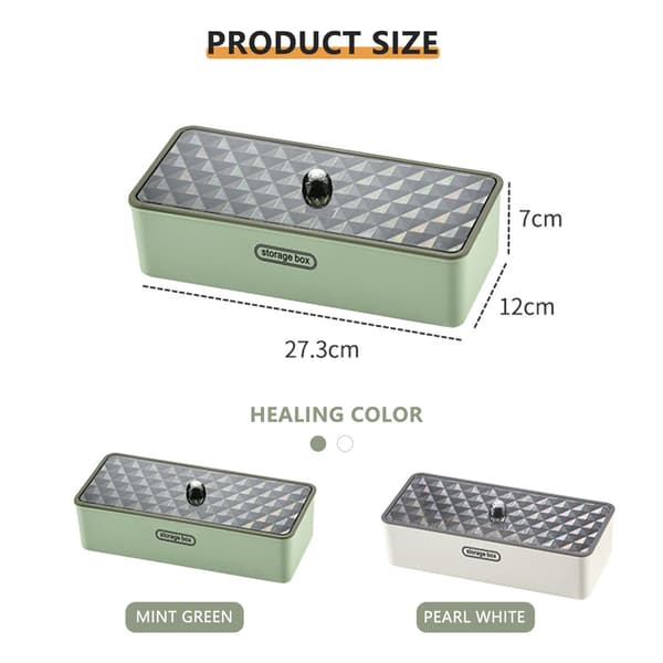 Förvaringslåda för tömning av ätpinnar med lock Multipurpose organizer Green
