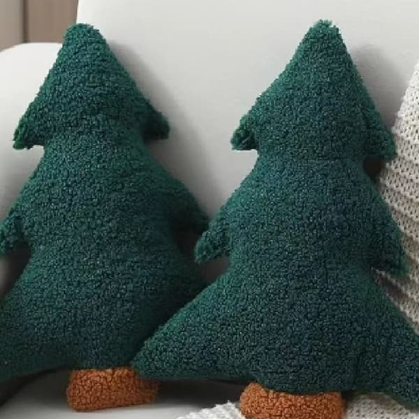 Julgransformad Kudde För Juldekoration Söt Plysch Stoppad Julkudde För Sovrum Vardagsrum 1pc