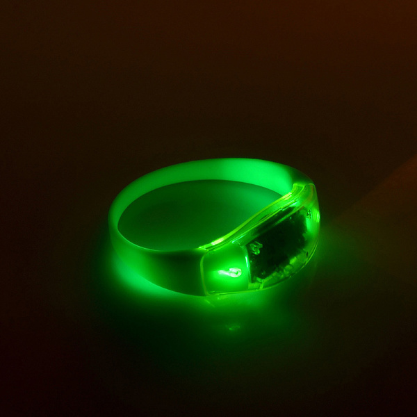 Nattklubb Luminous LED-armband Ljud Vibration Luminescens Silikonarmband Födelsedagsfest Luminous Armband Red