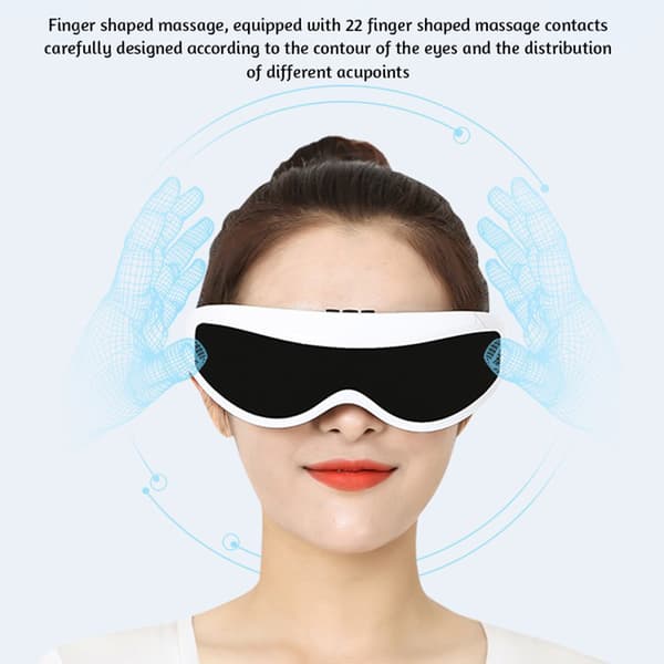 Multi-frequency Vibration Eye Massager Lätt ögonmassageapparat för hem/resor White