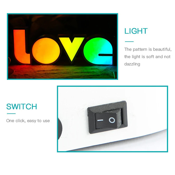 LOVE Light Box, Light Up Marquee Sign C