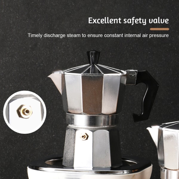 Spishäll i aluminium/rostfritt stål Espressobryggare Multifunktionell Moka-kaffekannor för hemmakök 600ml