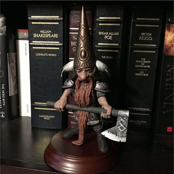 1/4 st Harts Gnome Guard Ornament Dvärg Gnome Staty Utomhus Gnome Figuriner Trädgård Trädgårdsdekor Axe Gnome