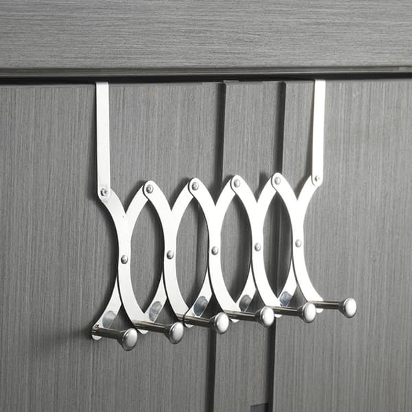 Rostfri Dörr Bakre Klädhängare Infällbar multifunktionell Klädställning för sovrum Small Hook Four Hooks
