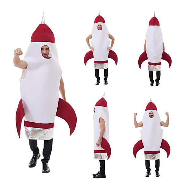 Polyester Raket-Rymd Cosplay Kostym Halloween Festival Cosplay Dräkt För Maskeradfest Rocket Jumpsuit
