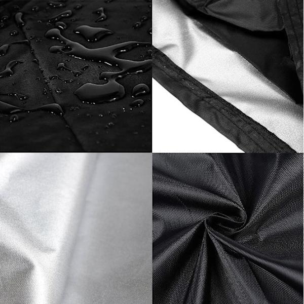 3-sits Trädgårdsbänköverdrag Utomhussofföverdrag Dammtäta stolsöverdrag Black 193*83 * 84cm
