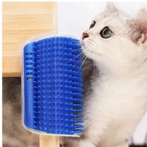 Hörn Hår Gnuggande Apparat Massage Borste Skrapa Kam Katt Hörn Massager Klåda Device Pet Cat Supplies Gray