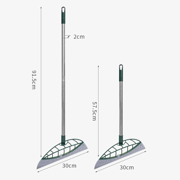 Multifunktionell Magic Broom Infällbar golvsopare för fönsterputs av glas Gray