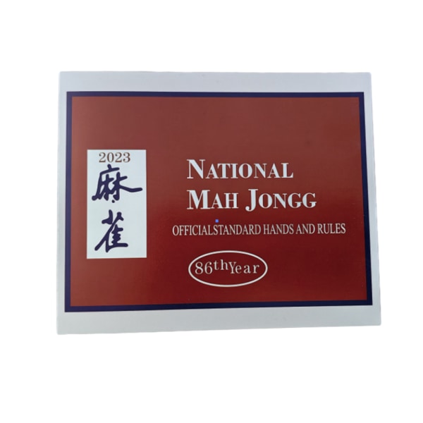 2023 Mah Jongg Scorecard Regler Kort Lättvikts bärbar Mahjong Instruktion för spel Mahjong Red 1pc