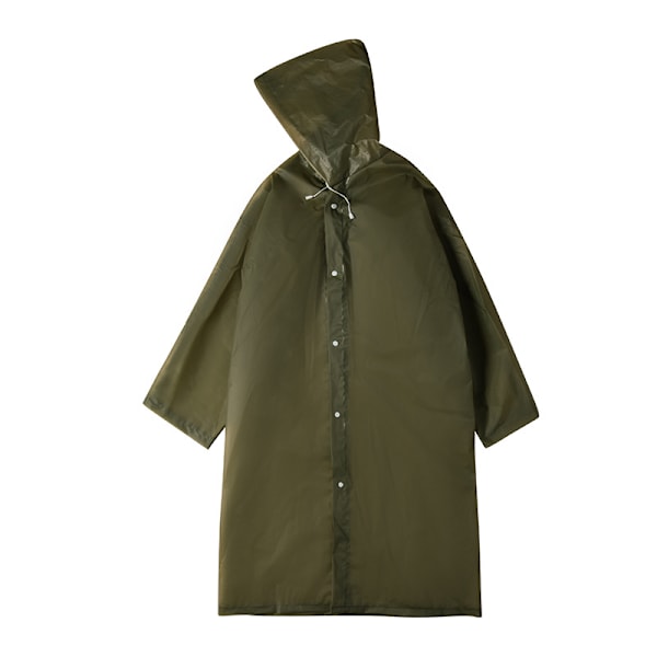 EVA Vuxen Regnjacka Bärbar Utomhus Rese Regnkläder Unisex Thicken Vattentät Andas Elastiska manschetter Cover med huva White