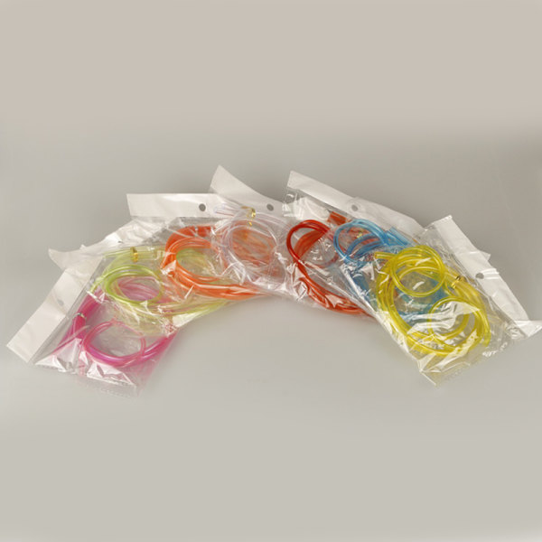 Roliga glasögon sugrör Flexibla mjuka sugrör Transparent
