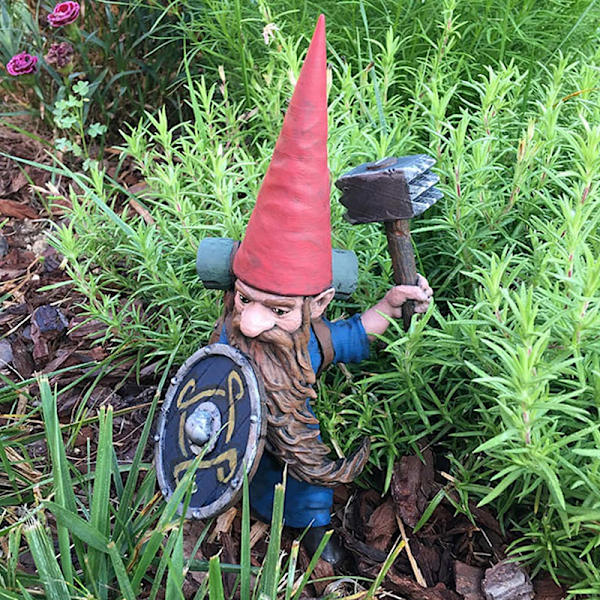 1/4 st Harts Gnome Guard Ornament Dvärg Gnome Staty Utomhus Gnome Figuriner Trädgård Trädgårdsdekor Shield Gnome
