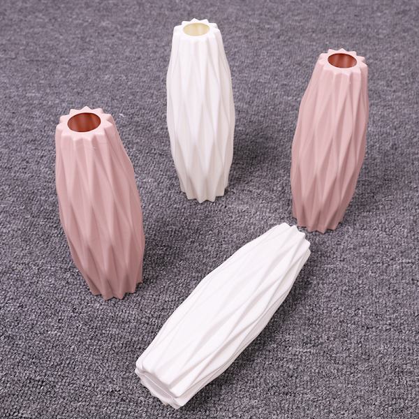 Modernt papper vikning stil plast blomvaser dekoration för hem sovrum White A