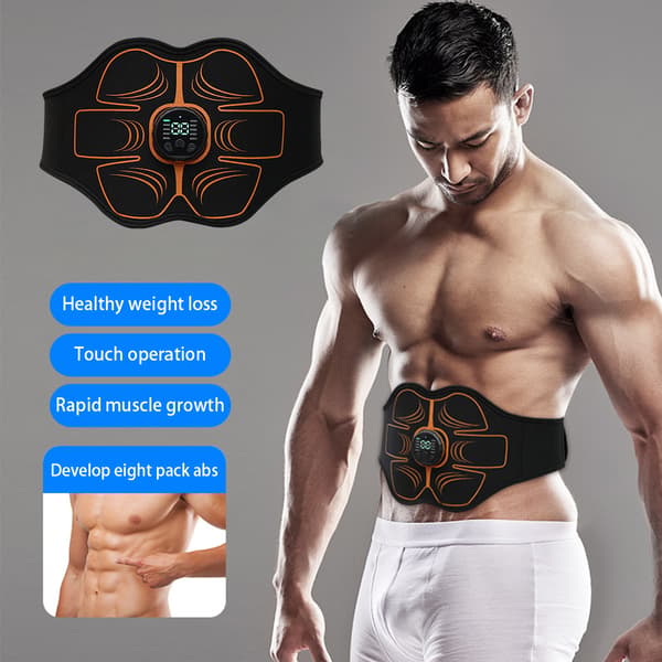 ABS Stimulator for hjemmetrening 10 moduser 30 intensitetsnivåer ABS Toningsbelte Extended Strip