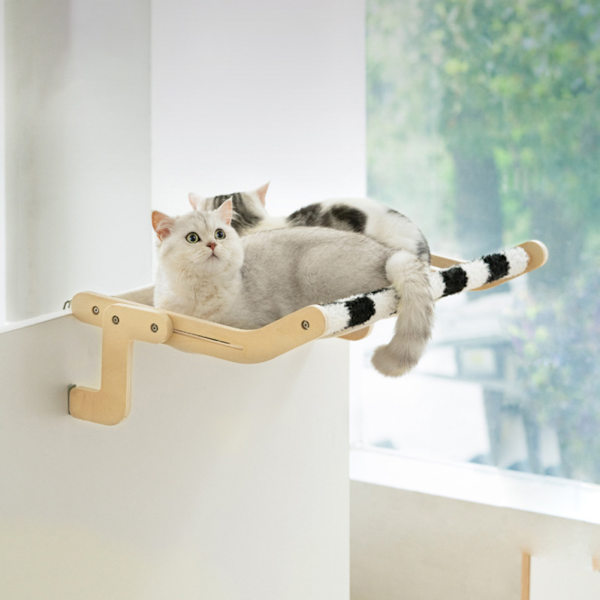 Cat's Window Hammock, Cat's Hanging Bed svart