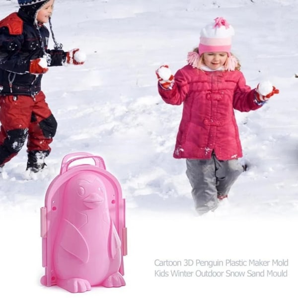 Vinter Snö Leksak Penguin Snö Form Barn Barn Vinter Utomhus Snö Sand Form Snöboll Maker Clip Multicolour