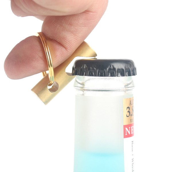 Flasköppnare Nyckelring Koppar Flasköppnare för nyckelring Klo för öppning Öl Ölöppnare Ficknyckel Yellow