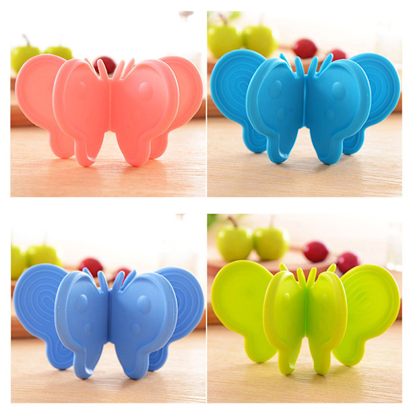 Butterfly Mini Silikonhållare Ugn Mitt Kylskåpsmagneter Värmebeständiga handskar för alla grytlappar till kök Random Color