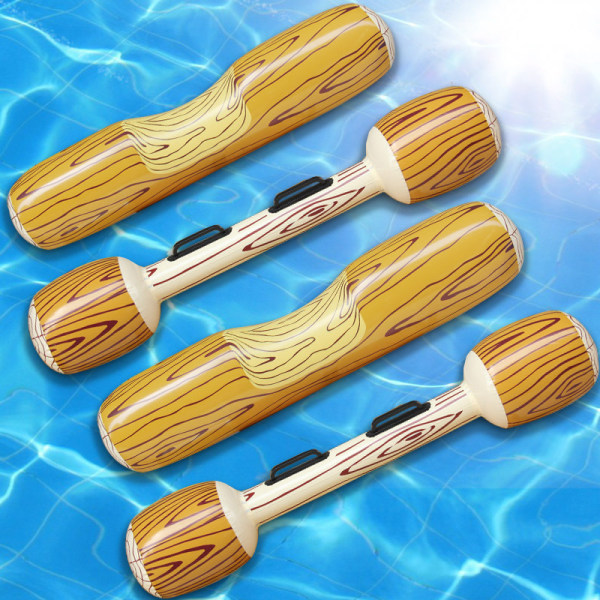 Battle Log Rafts Uppblåsbara Pool Float Row Leksaker Utomhusspel Pool Float Vattenleksaker För Sommar Pool Party Vattensport Ny