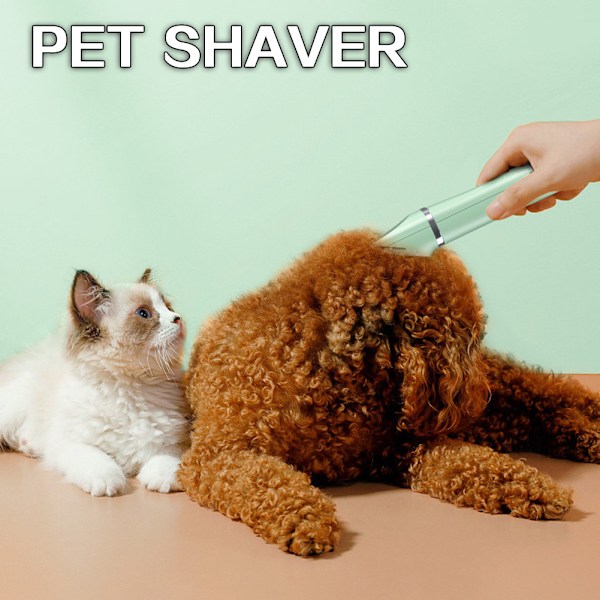 Multi In 1 Kæledyrspote Trimmer Genopladelig Vandtæt Kæledyrspleje Barbermaskine Digital Display Professionel Kæledyrsklipper Til Hunde Kat Bright And White Two In One