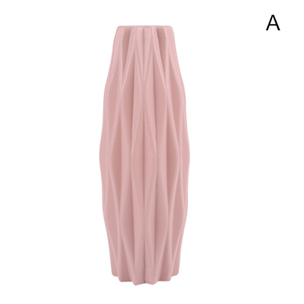 Modernt papper vikning stil plast blomvaser dekoration för hem sovrum Pink A