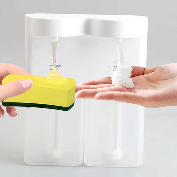 2-i-1 Auto Sensoring Tvål Dispenser Beröringsfria Hand Sanitizers Dispenseringsverktyg Badrumstillbehör A