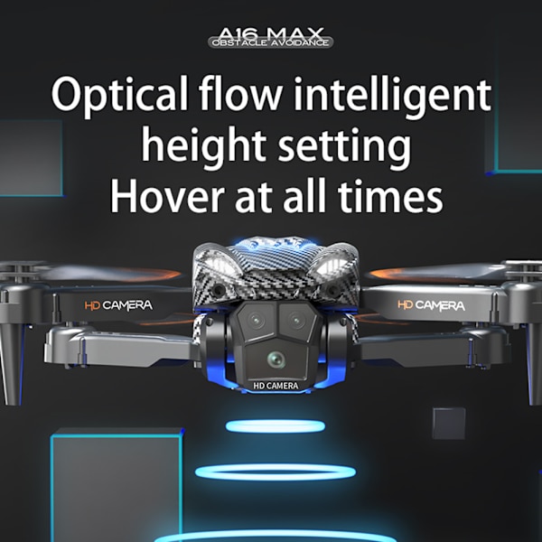 Vikbar trippellins kamera-drönare Optical Flows Positionering Quadcopters för nybörjare Grey 3 battery