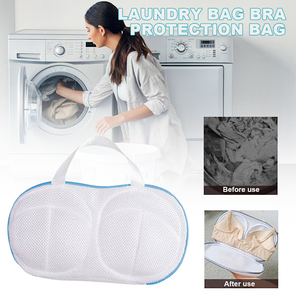 Underware Mesh tvättpåse Anti-deformation bysthållare rengöringspåse för tvättmaskin Gray Edge Style