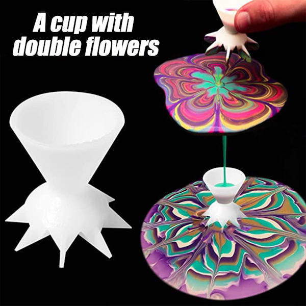 Paint Pouring Split Cup För Akrylmålning Pouring Mini 7-Leg Funnel Split Cup
