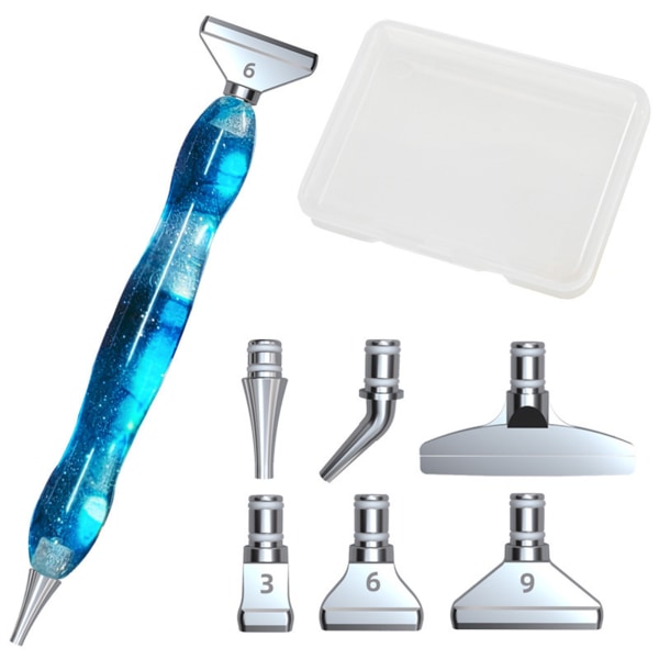 Shining Diamond-Painting Pen Tool Set Multi-Purpose Hållbara Hantverk Tillverkningsverktyg Diamond-Art Tillbehör Blue A