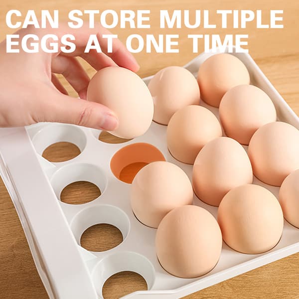 Double Layer Egg Crisper Förvaringslåda Universal platsbesparande äggbricka för köksskåp Grey