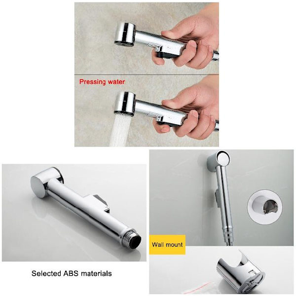 1 st handhållen omkopplare ren kropp bidé munstycke spray duschhuvud toalett kök trädgård spolning