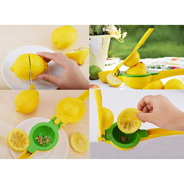 Dubbellagers aluminiumlegering citronpressare Premium Quality Manuell Citruspress Juicer Hushåll
