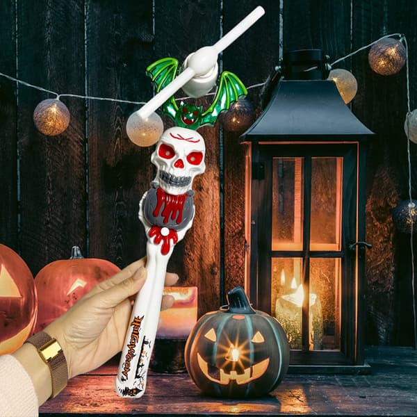 Halloween Skull Windmills Stick With Sound Multipurpose Intressant Windmills Wand För Pojkar Flickor Ghost