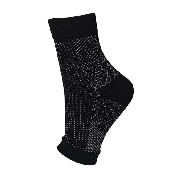 Svettabsorberande kompressionsstrumpor som andas Mjuka färgfasta strumpor för fitness Black and White L xl