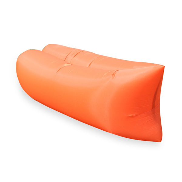 Utomhus uppblåsbar soffa väska bekväm stödjande uppblåst soffa för strandresor Orange