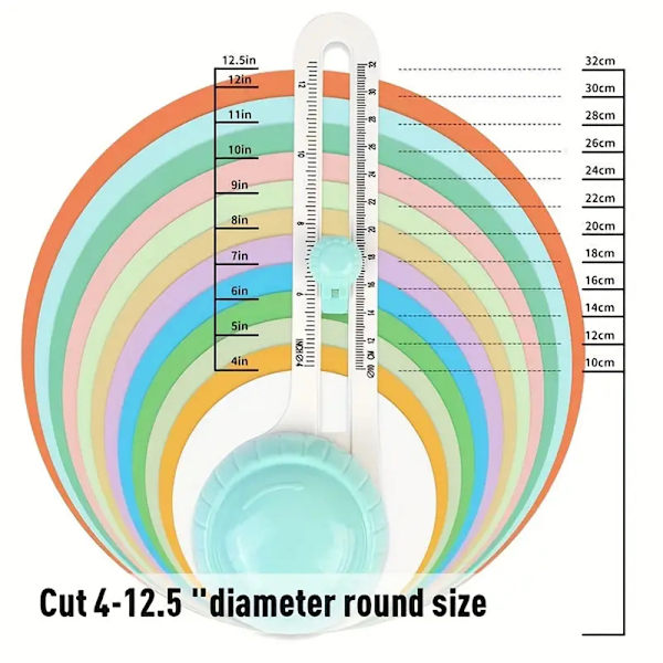 10-32 cm diameter cirkulärt skärverktyg för papperstoppar exakt hantverksskärverktyg för konsthantverk Purple