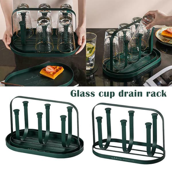 Kopptorkställ Stativ Organizer För 6 koppar eller muggar With Tray