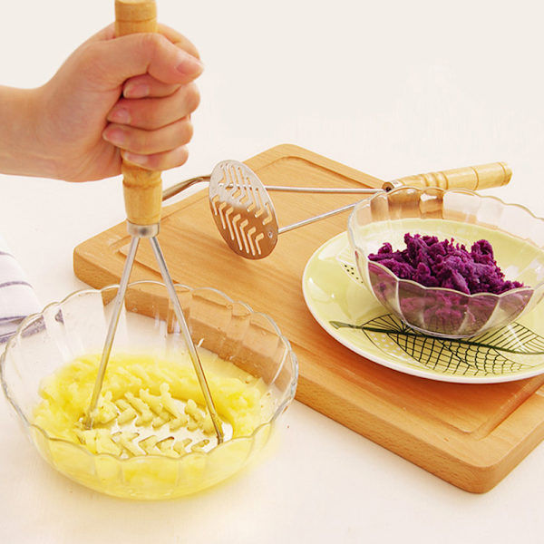 Manuell potatispress Kökspryl Potatis sötpotatisstöt Lämplig för hushållsredskap Double Rib Potato Press