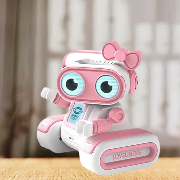 Fjärrkontroll Inspelning Robotleksak Tidiga pedagogiska leksaker för barn Pojkar Flickor Pink