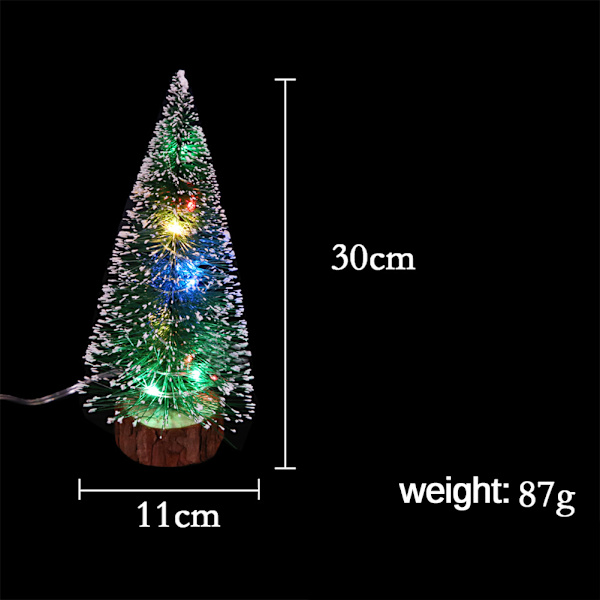 Julgran snöflingor konstgjorda cedrar Miniatyr hemmakontor dekoration prydnader