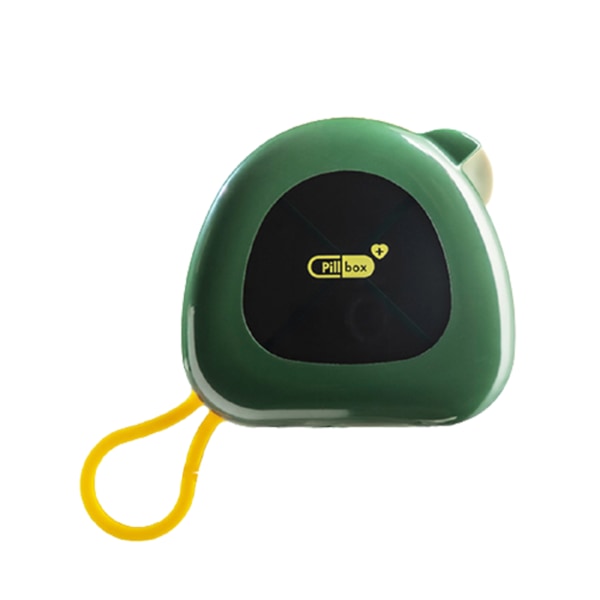 Portable Grid Pill Case Multipurpose Mini Bird Smycken Förvaringsbox Stor kapacitet förseglad case Green