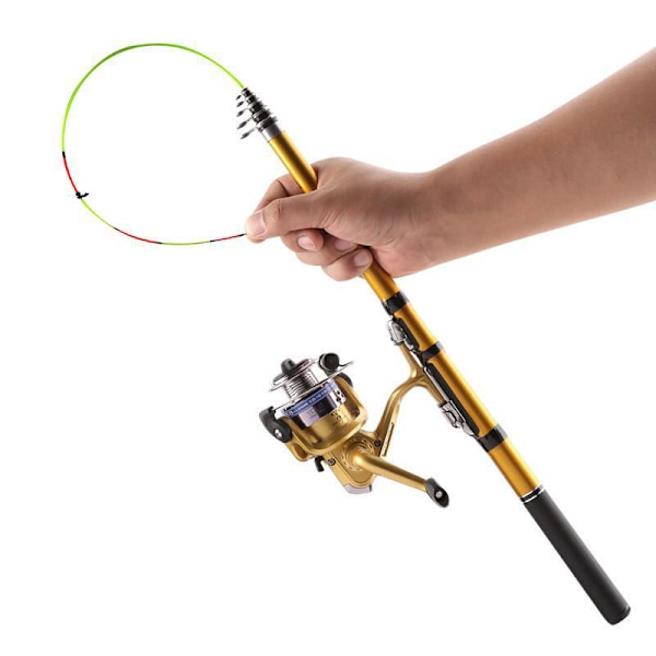 Mini Fiske Spö Ultra Kort FRP Teleskopisk Berg Fiske Flotte Fiske Spö 2.7m