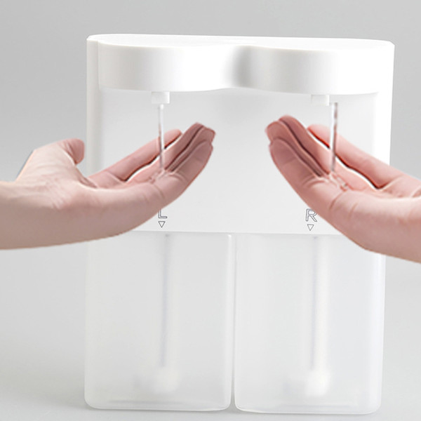 2-i-1 Auto Sensoring Tvål Dispenser Beröringsfria Hand Sanitizers Dispenseringsverktyg Badrumstillbehör C