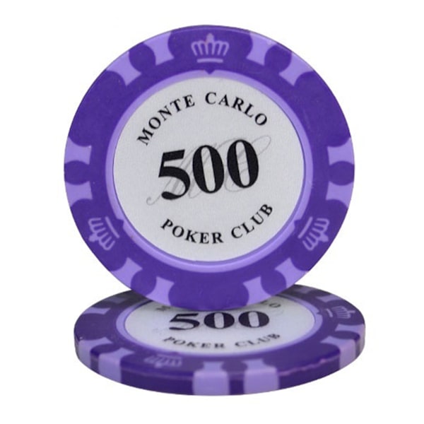 Poker Chip Mahjong Texas Hold'em Poker Chip High End Spelkort Casino Tillbehör Face Value 500