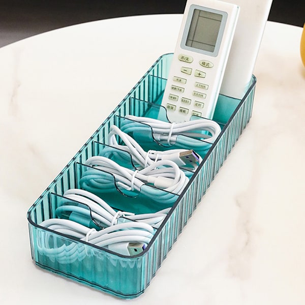 Cable Management Box Multi-Grid datakablar Case Dammtät Transparent Green