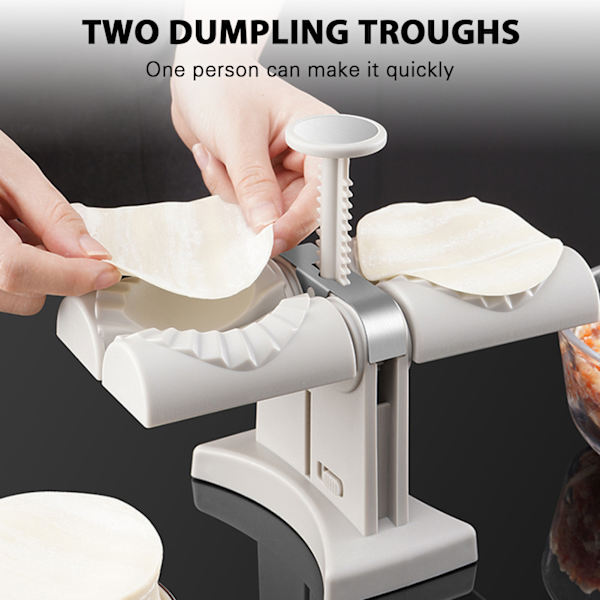 Dubbelhuvud Automatisk Dumpling Maker Multipurpose DIY Dumpling Making Mall